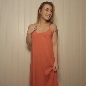 Salmon Pink Old Navy Maxi Dress